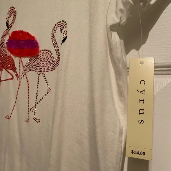 Pink Flamingo T-shirt top - Picture 5 of 6